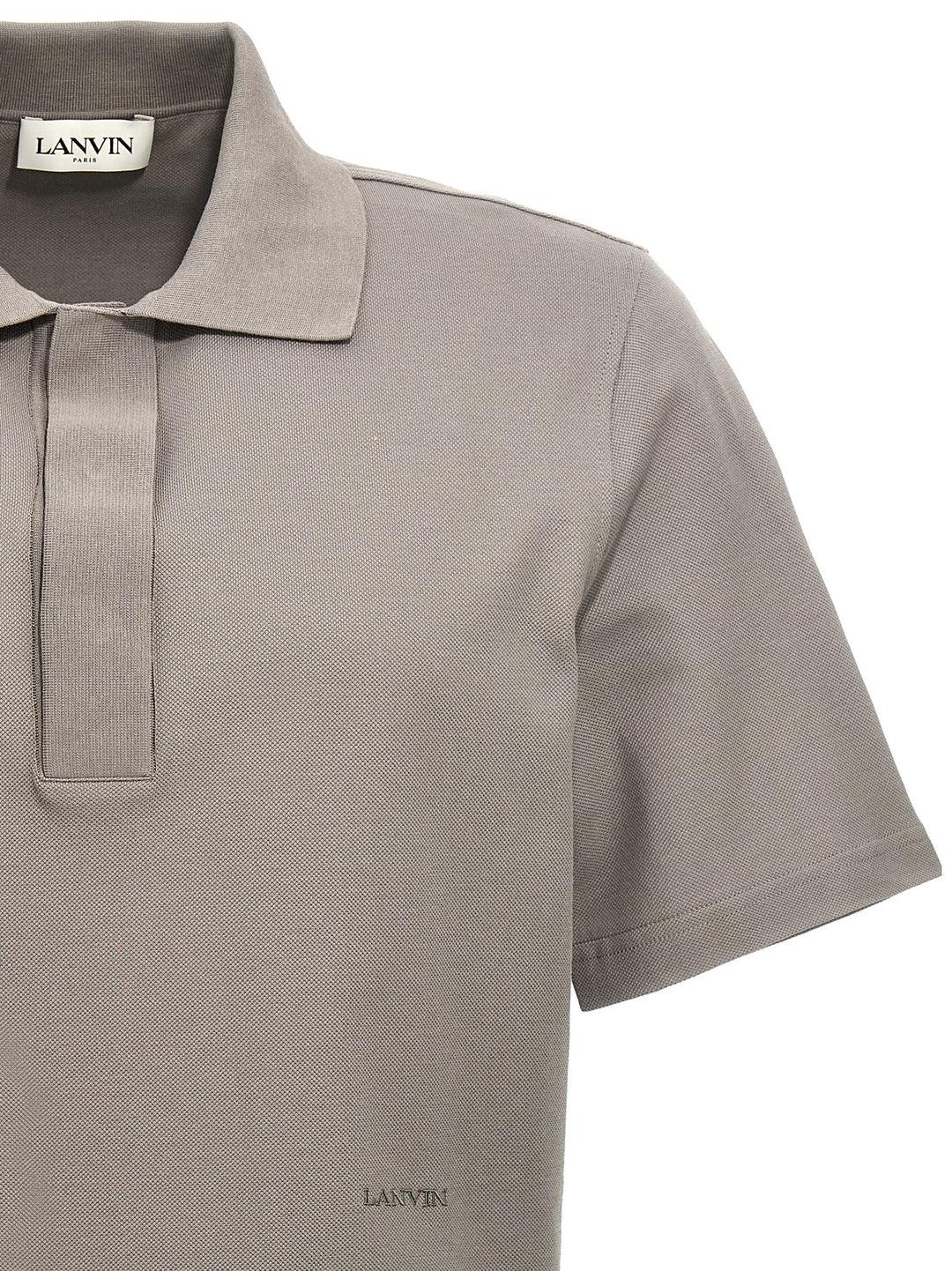 Logo Embroidery  Shirt Polo Gray