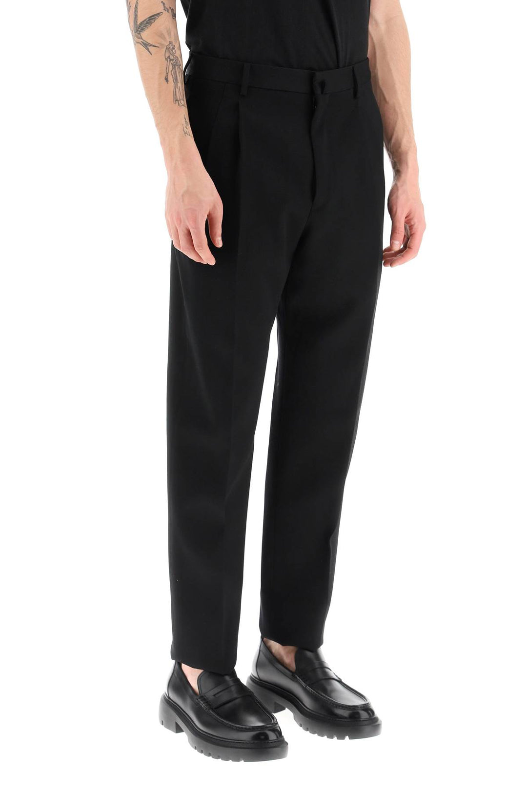 Wool Cigarette Trousers - Lanvin - Men