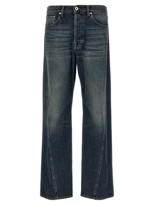 Twisted Leg Jeans Blue