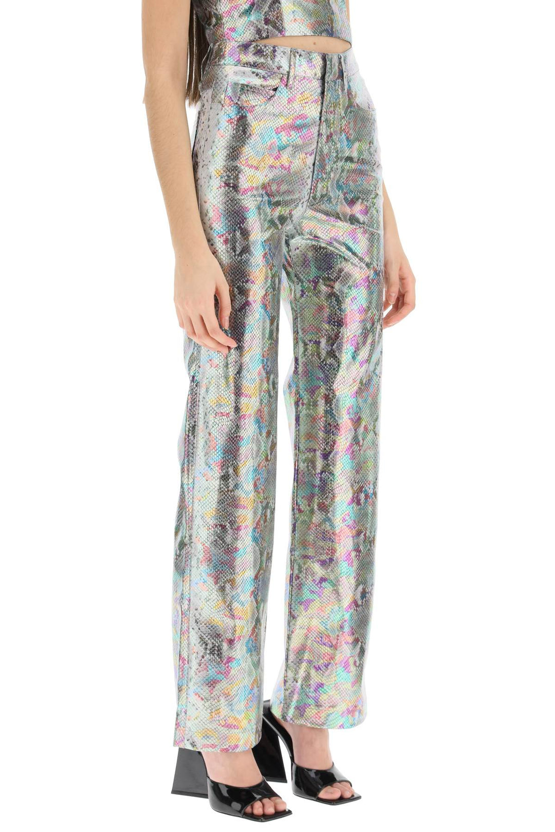 'Rotie' Snake Embossed Pants - Rotate - Women