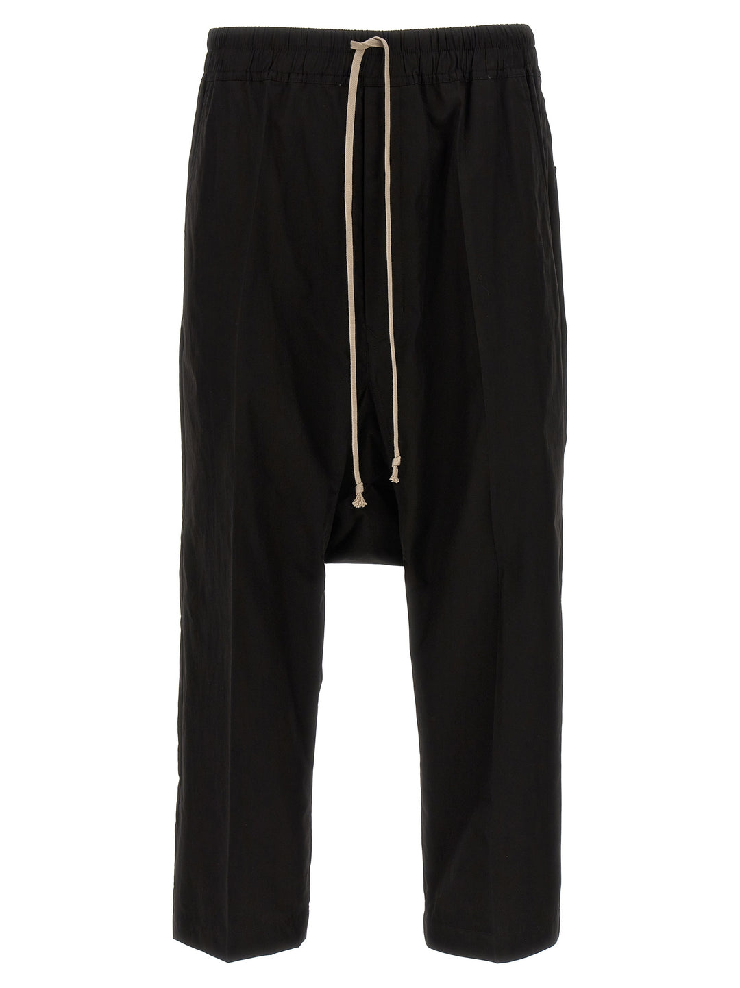 Drawstring Cropped Pants Black