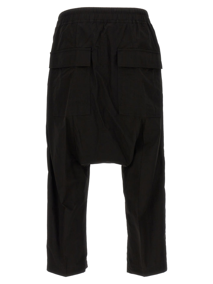 Drawstring Cropped Pants Black