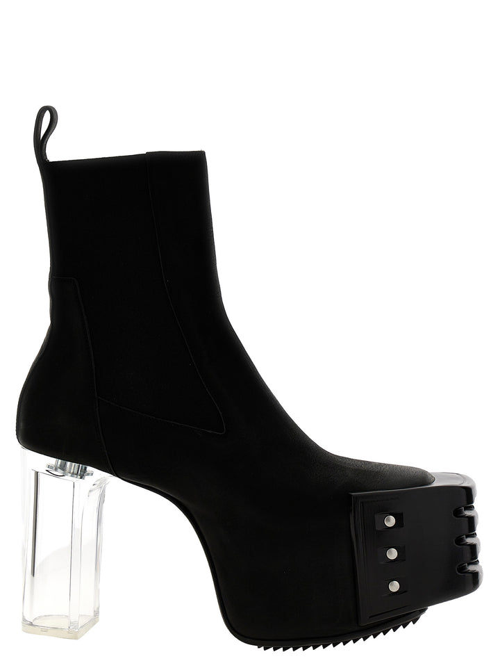 Grilled Platforms 45 Boots, Ankle Boots Black