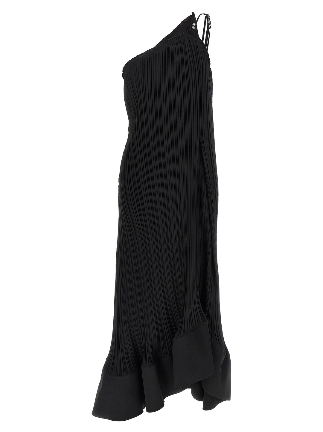 Long Pleated Dress Dresses Black