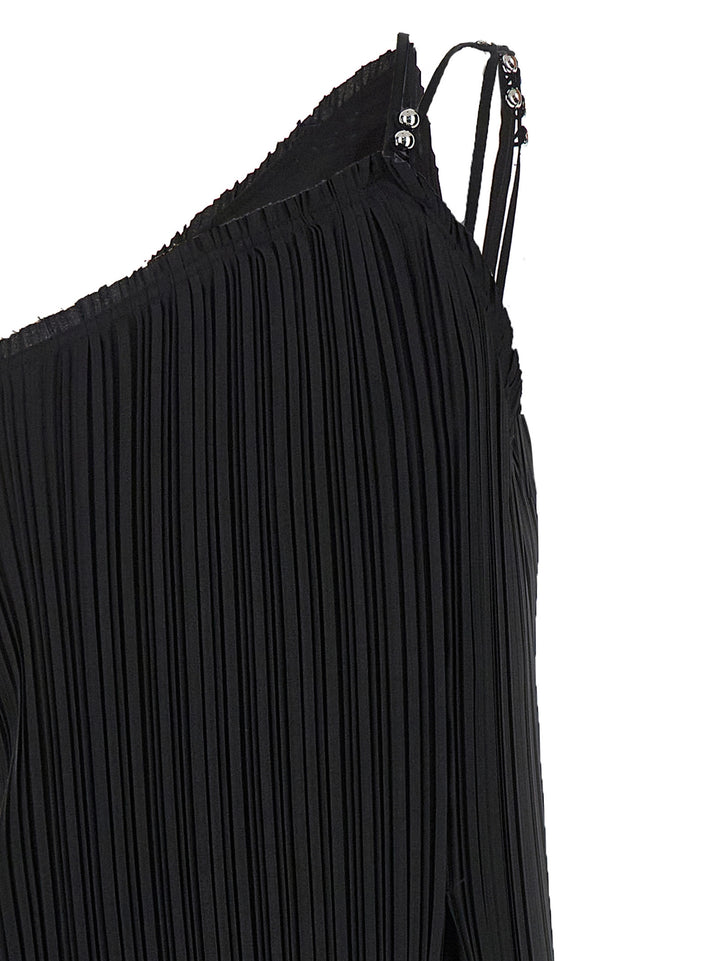 Long Pleated Dress Dresses Black