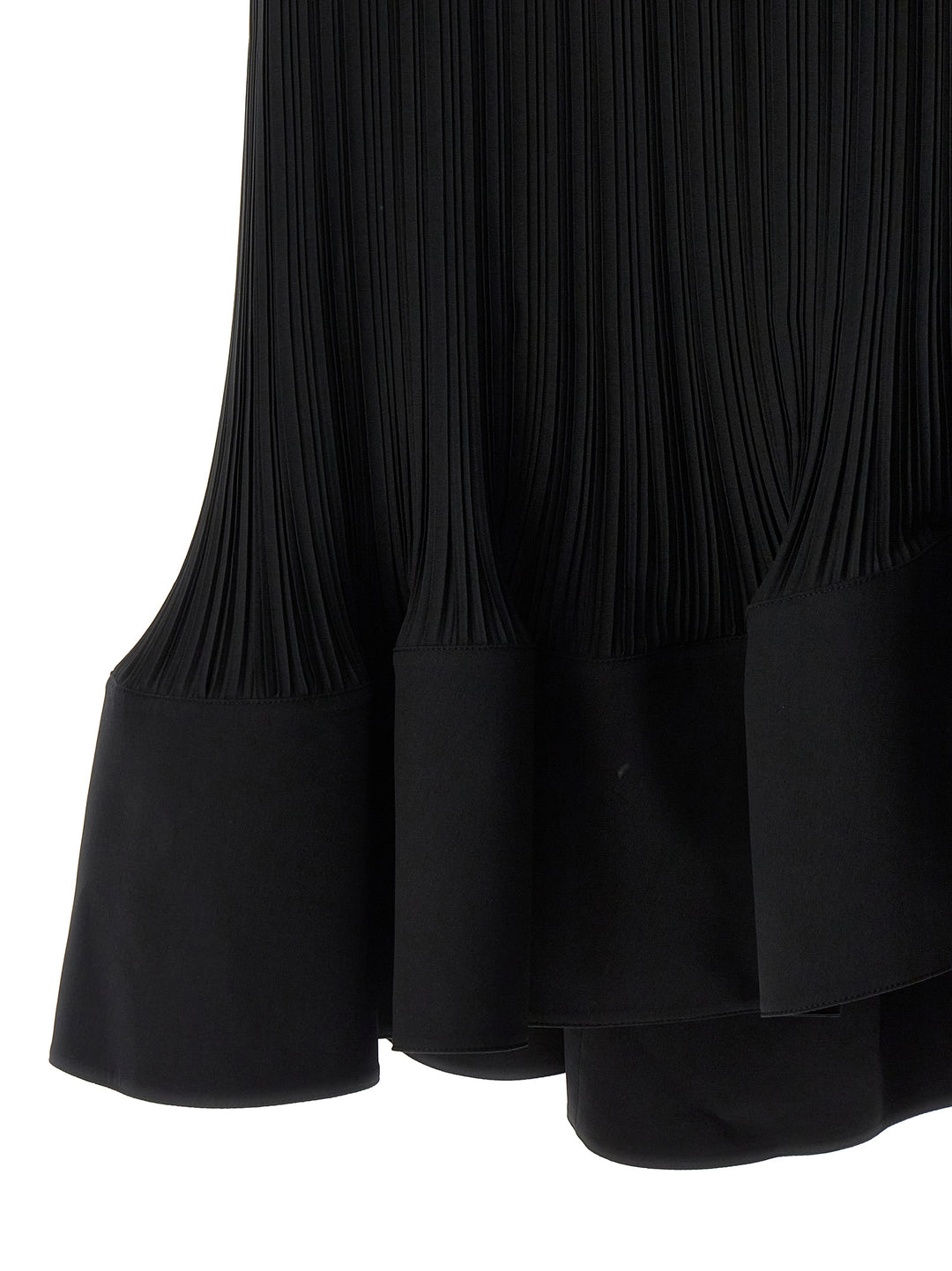 Long Pleated Dress Dresses Black