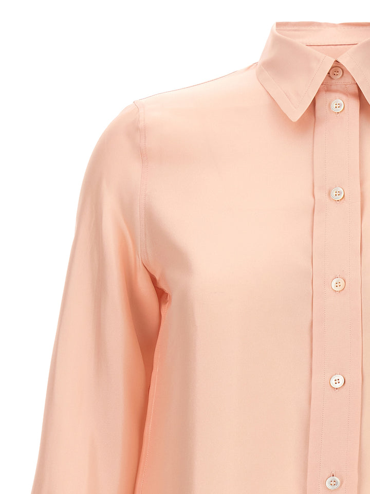 Logo Print Shirt Shirt, Blouse Pink