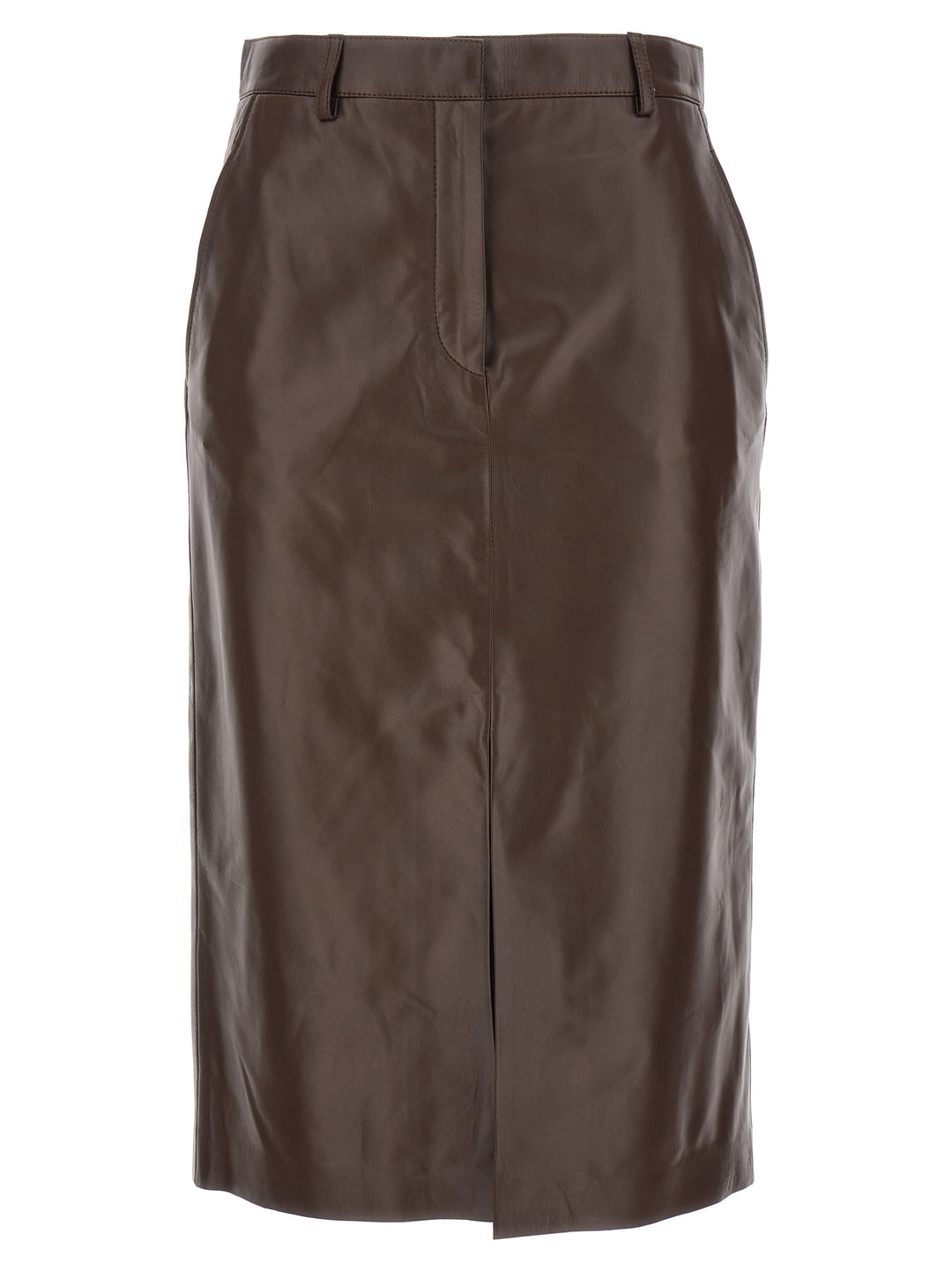 Leather Skirt Skirts Brown