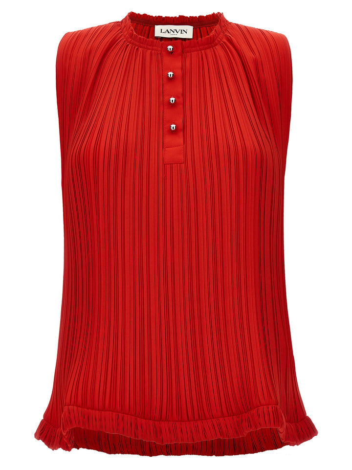 Pleated Top Tops Red