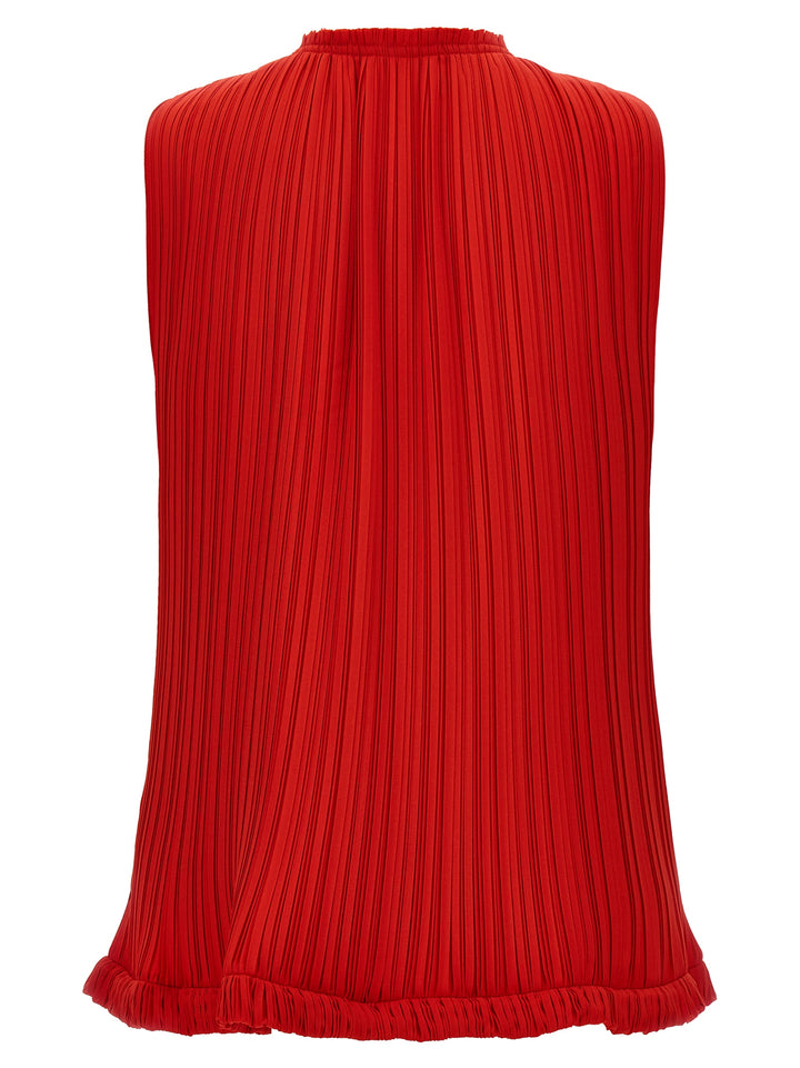 Pleated Top Tops Red