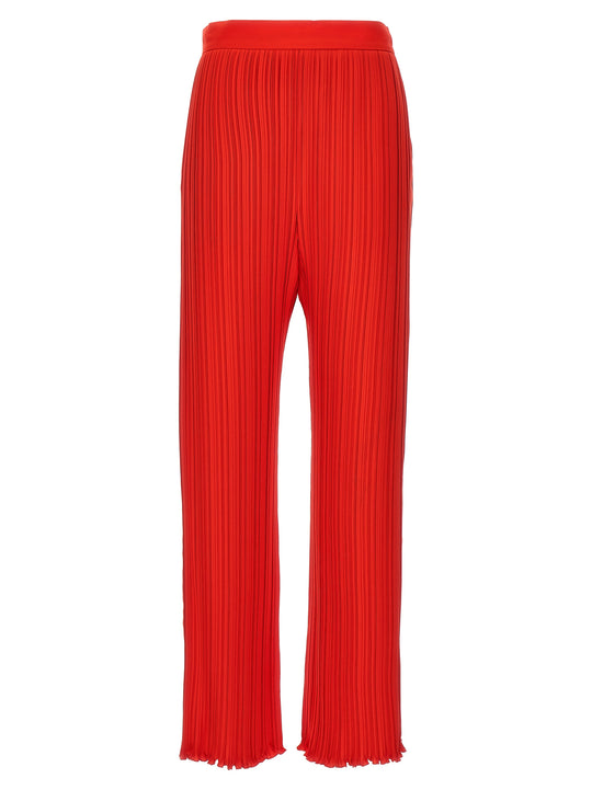 Pleated Pants Red