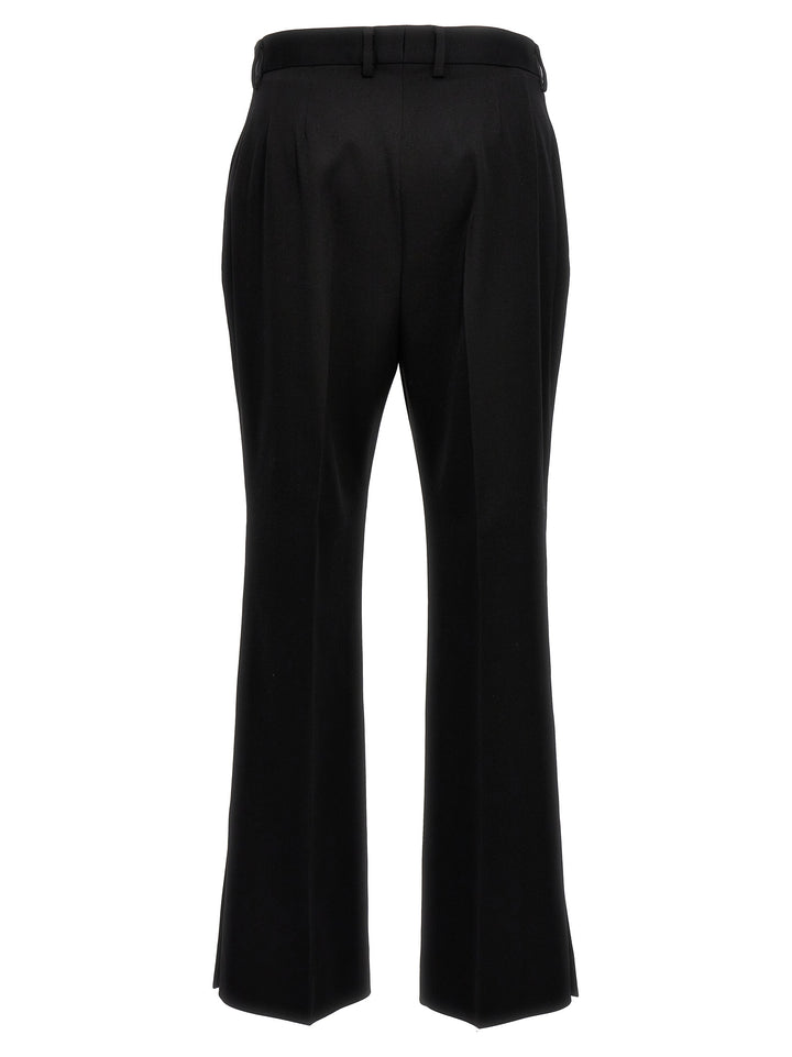 Wool Flare Pants Black