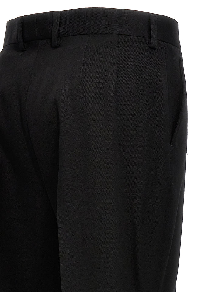 Wool Flare Pants Black