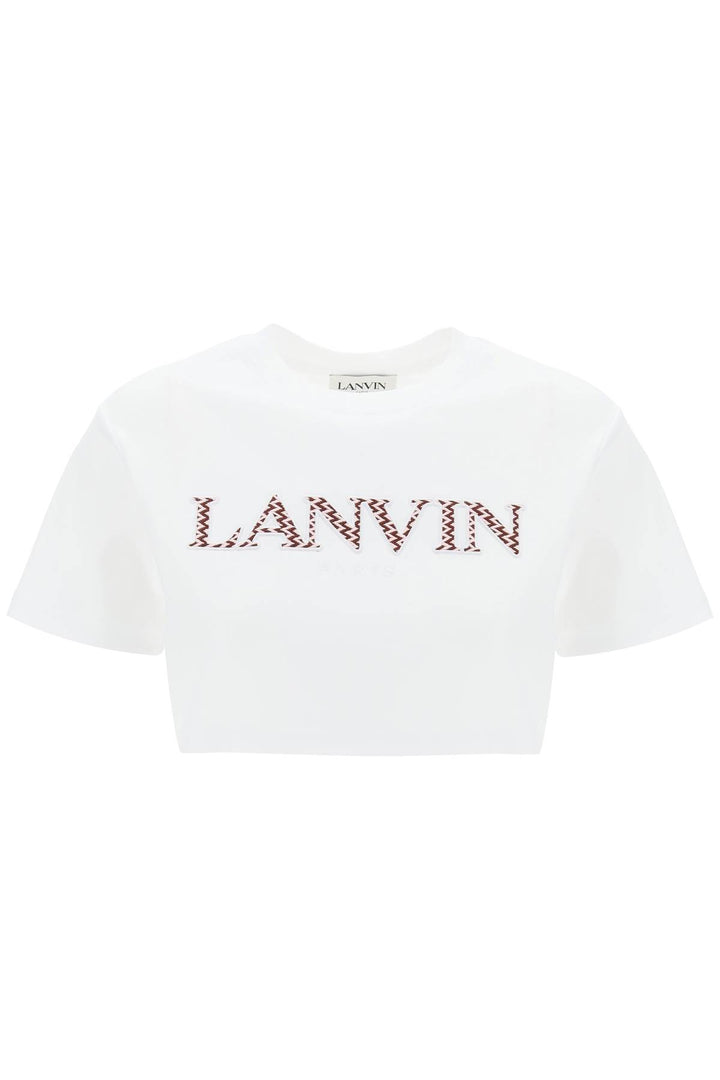 Curb Logo Cropped T Shirt - Lanvin - Women