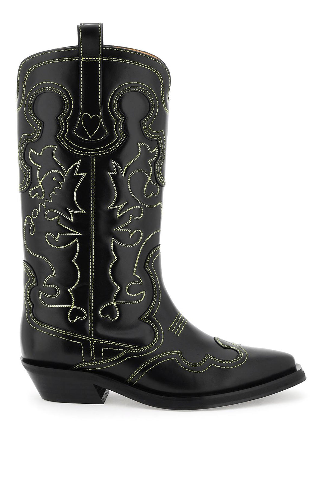 Embroidered Western Boots - Ganni - Women