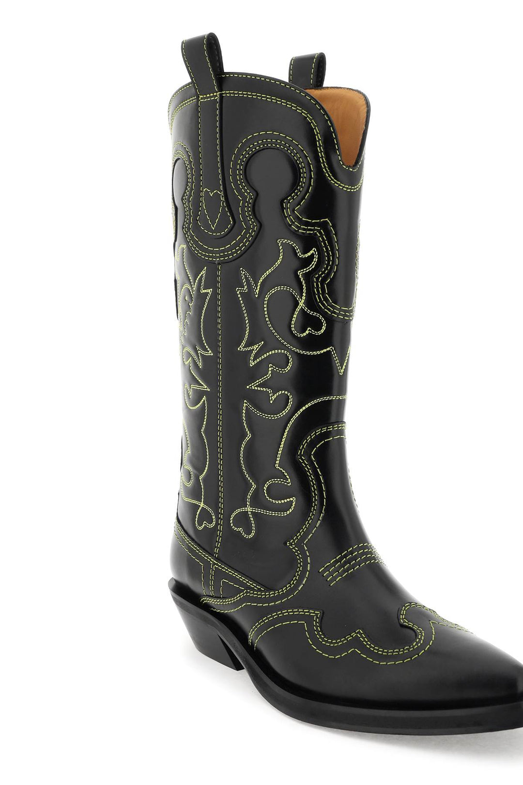 Embroidered Western Boots - Ganni - Women