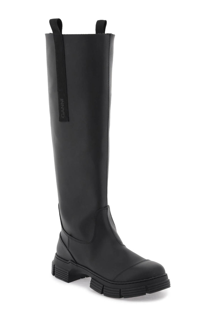 Recycled Rubber Country Boots - Ganni - Women