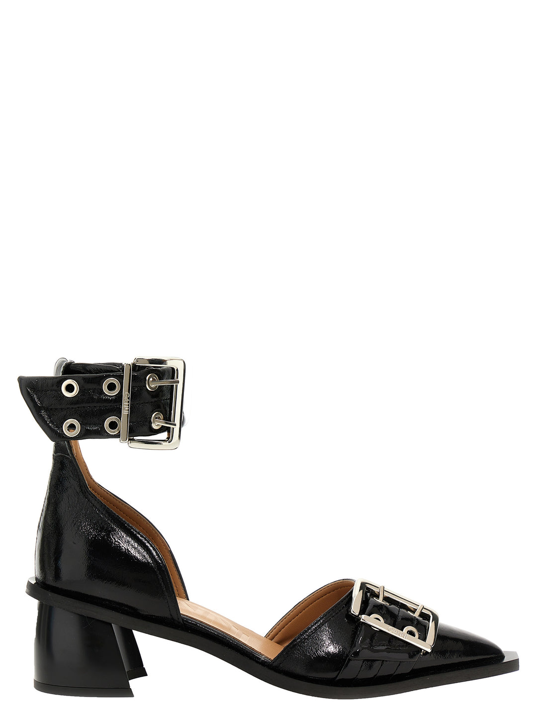 Chunky Buckle Pumps Black