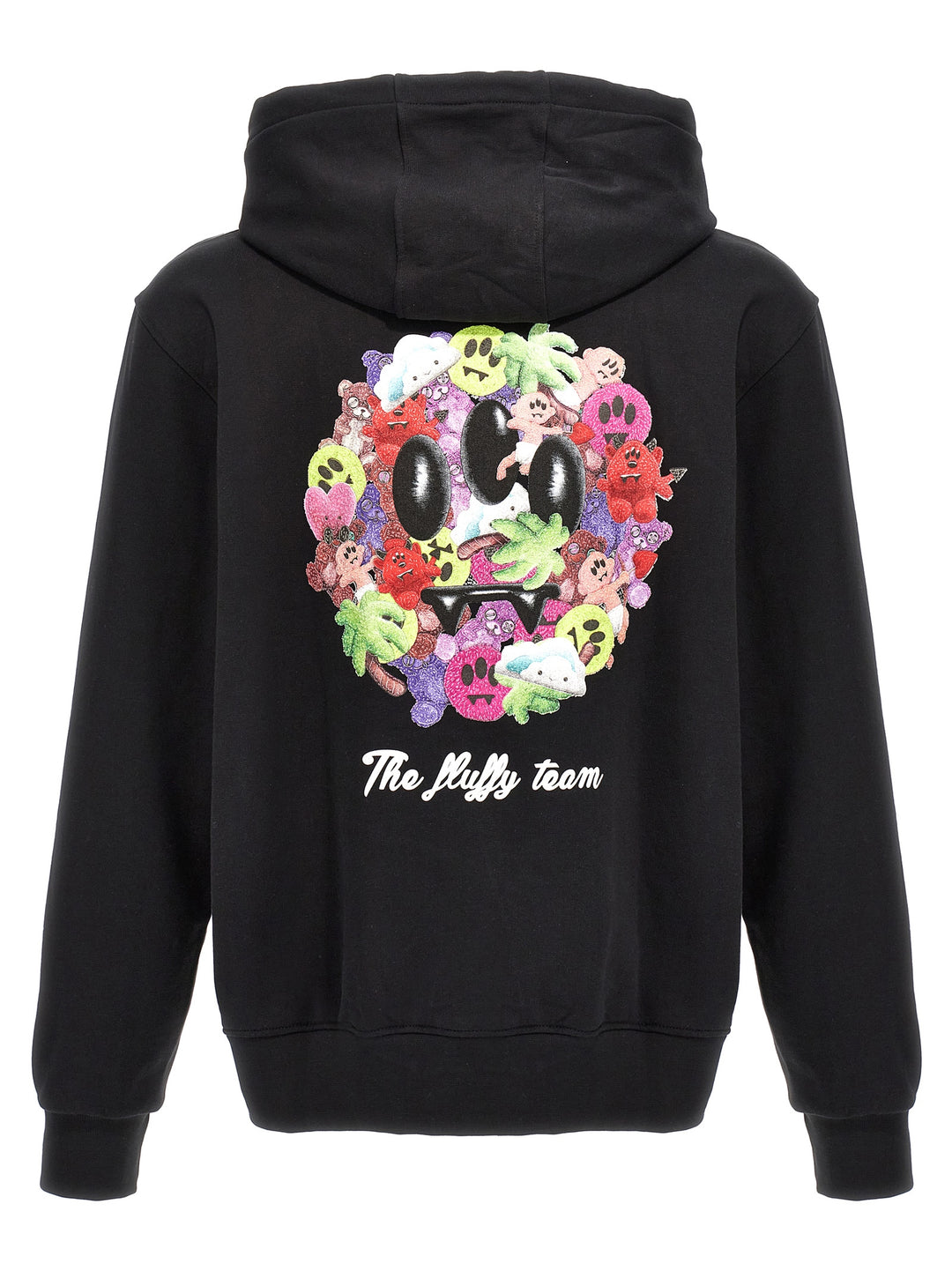 Printed Hoodie Sweatshirt Black