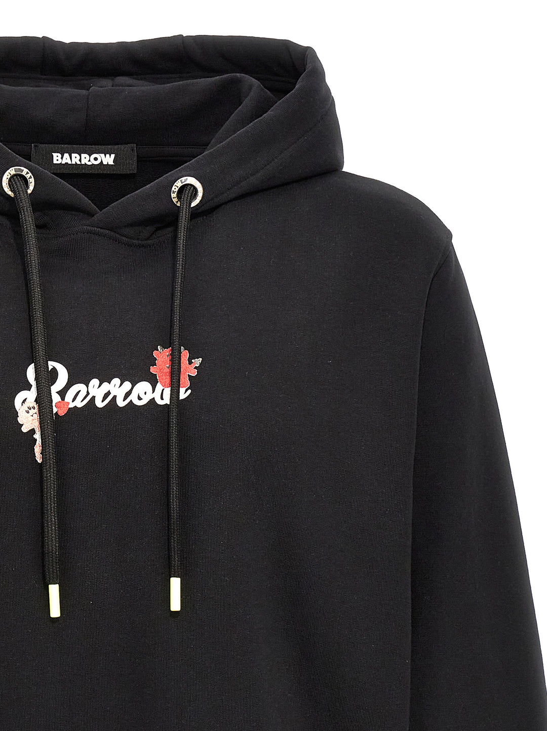 Printed Hoodie Sweatshirt Black