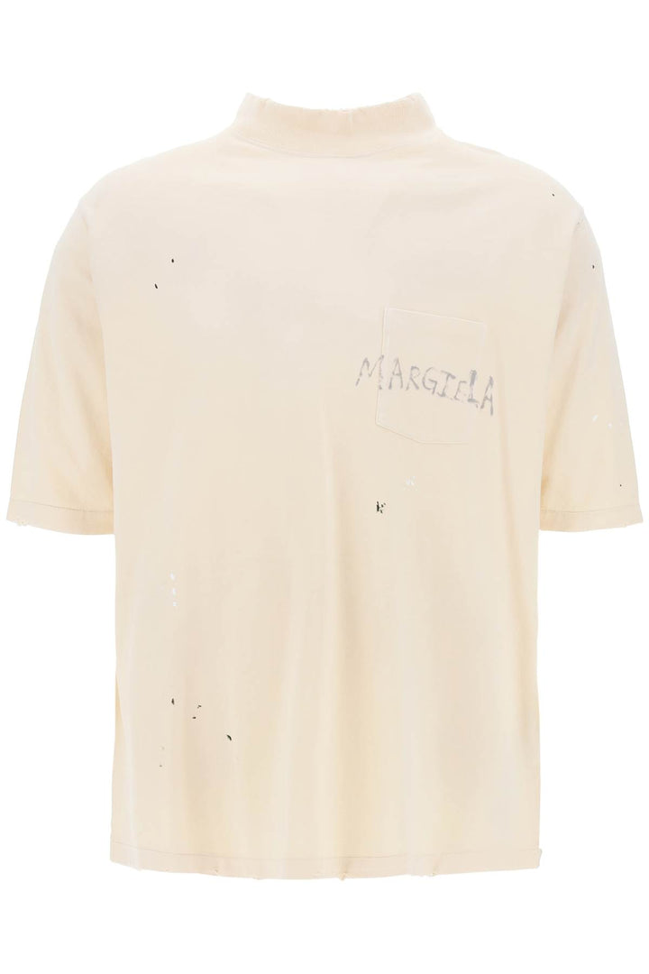 T Shirt Con Logo Scritto A Mano - Maison Margiela - Men