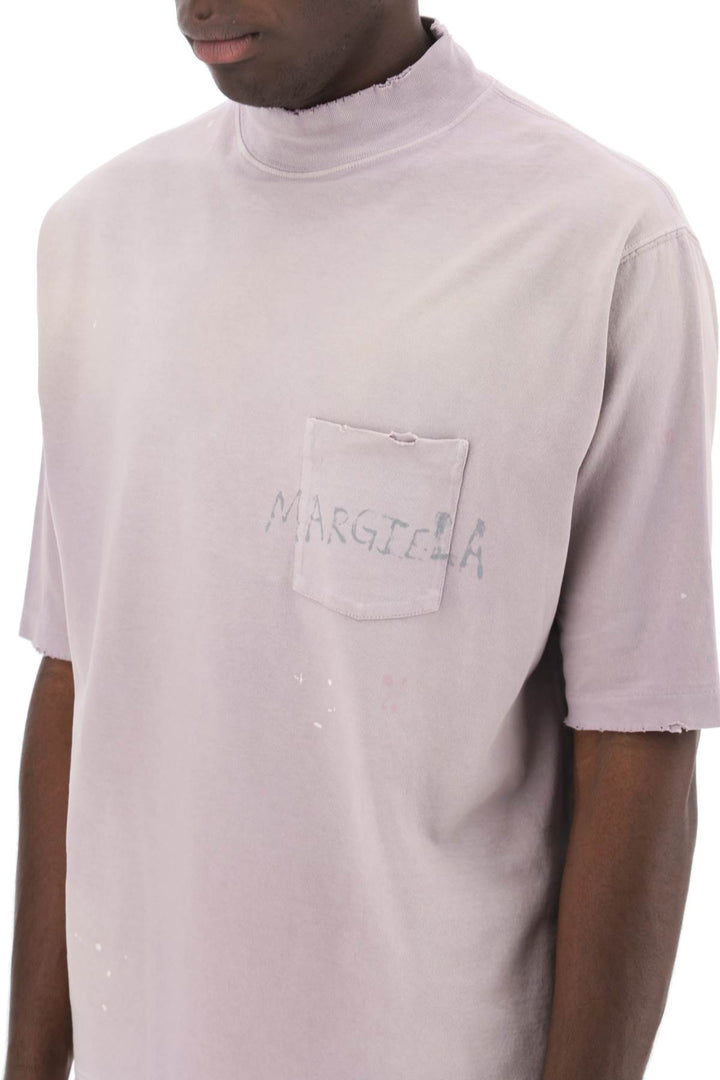 T Shirt Con Logo Scritto A Mano - Maison Margiela - Men