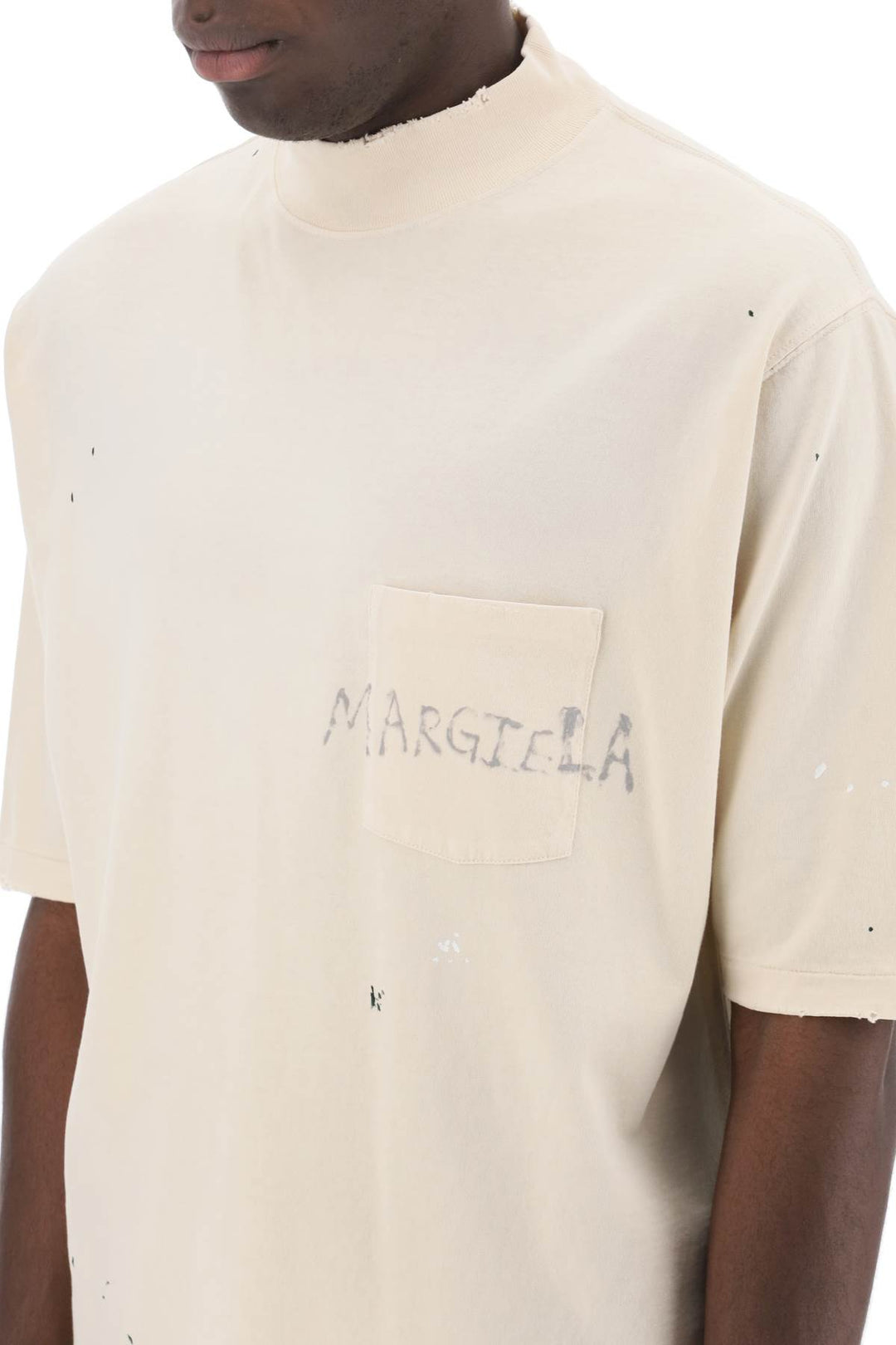 T Shirt Con Logo Scritto A Mano - Maison Margiela - Men