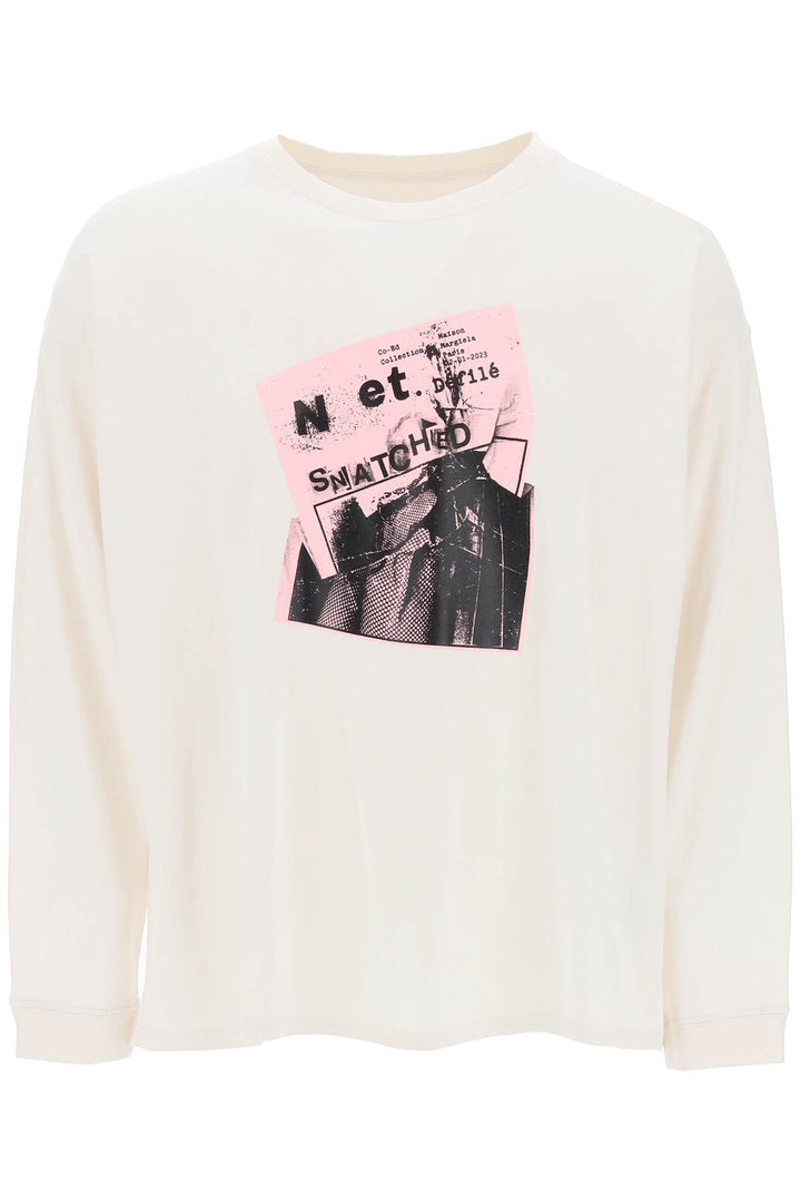 Long Sleeved T Shirt With Print - Maison Margiela - Men