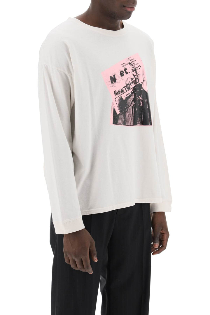 Long Sleeved T Shirt With Print - Maison Margiela - Men