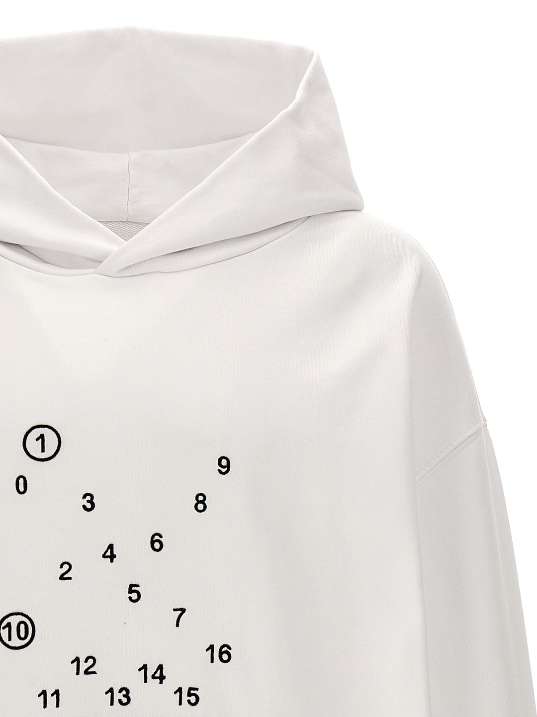 Logo Hoodie Shirt, Blouse White