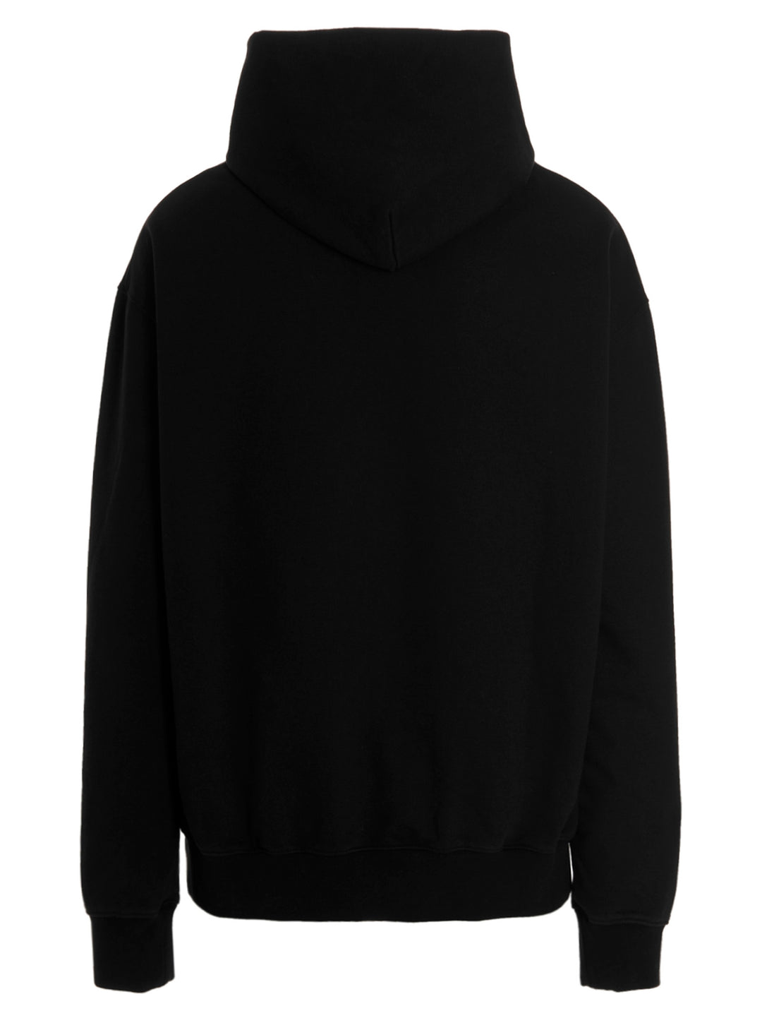 Logo Embroidery Hoodie Sweatshirt Black