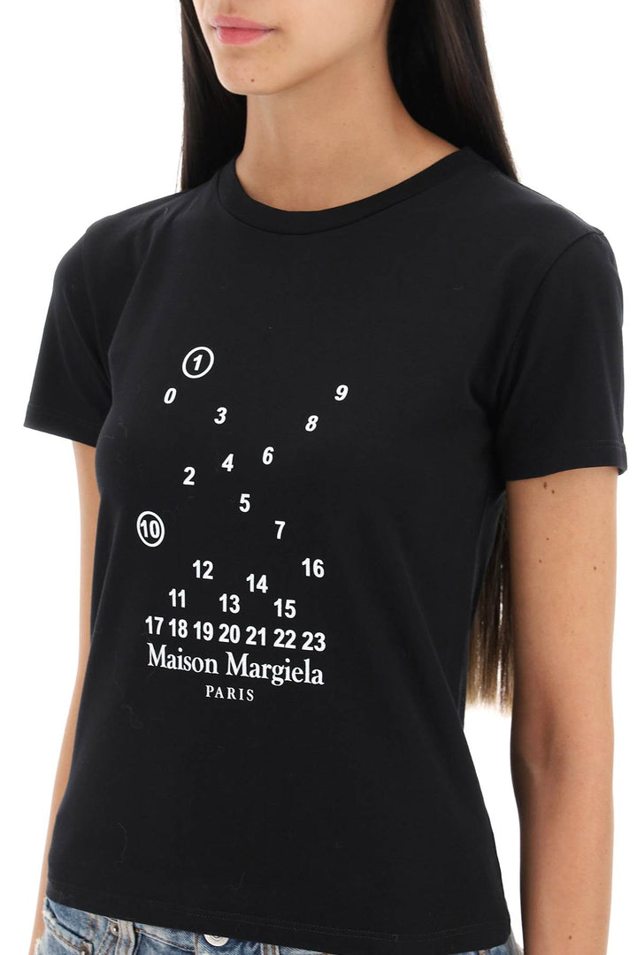 Numeric Print Slim Fit T Shirt - Maison Margiela - Women