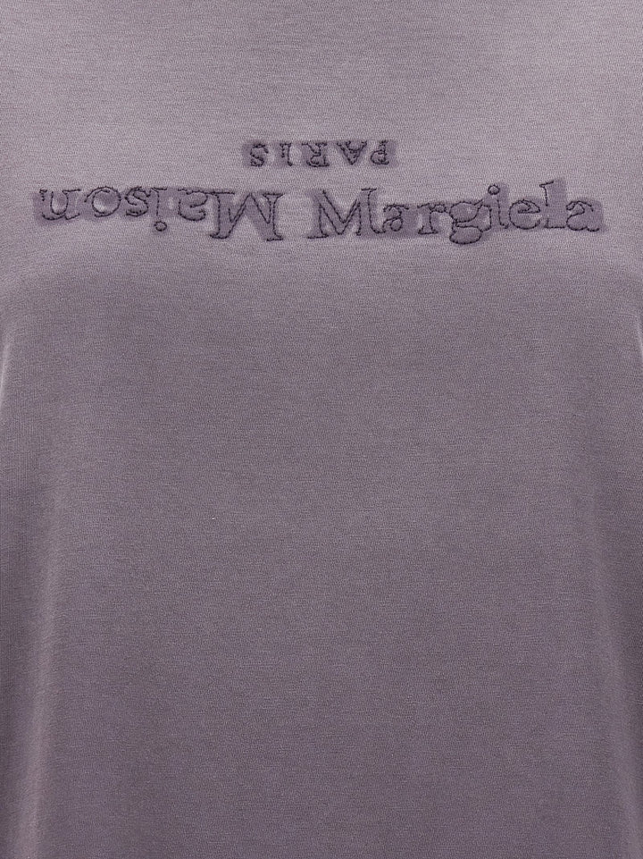 Logo Embroidery T-Shirt Purple