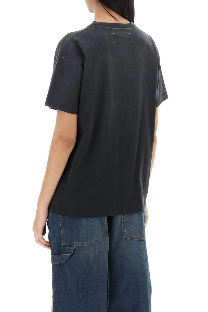 T Shirt Con Ricamo Logo Inverso - Maison Margiela - Women