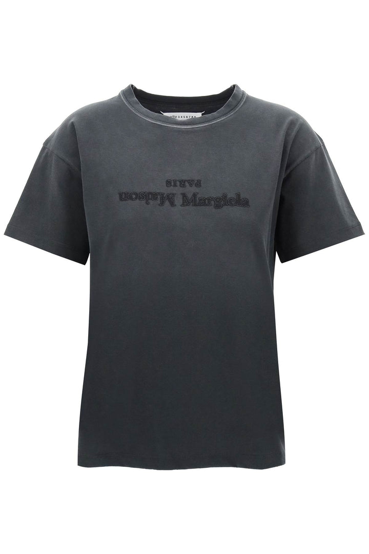 T Shirt Con Ricamo Logo Inverso - Maison Margiela - Women