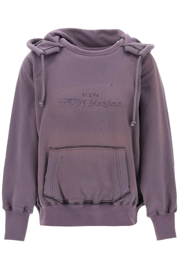 Felpa Con Cappuccio E Logo Inverso - Maison Margiela - Women