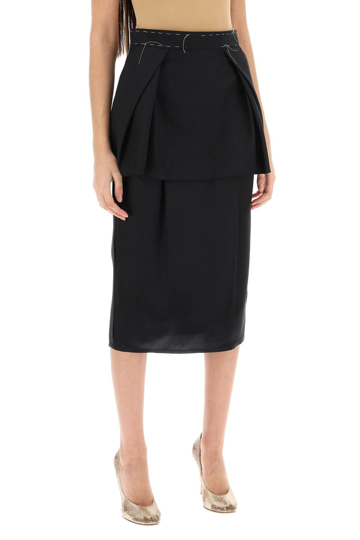 Work In Progress Skirt In Silk And Cordura - Maison Margiela - Women