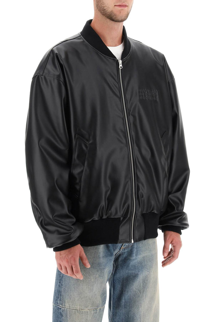 Faux Leather Bomber Jacket - MM6 Maison Margiela - Men