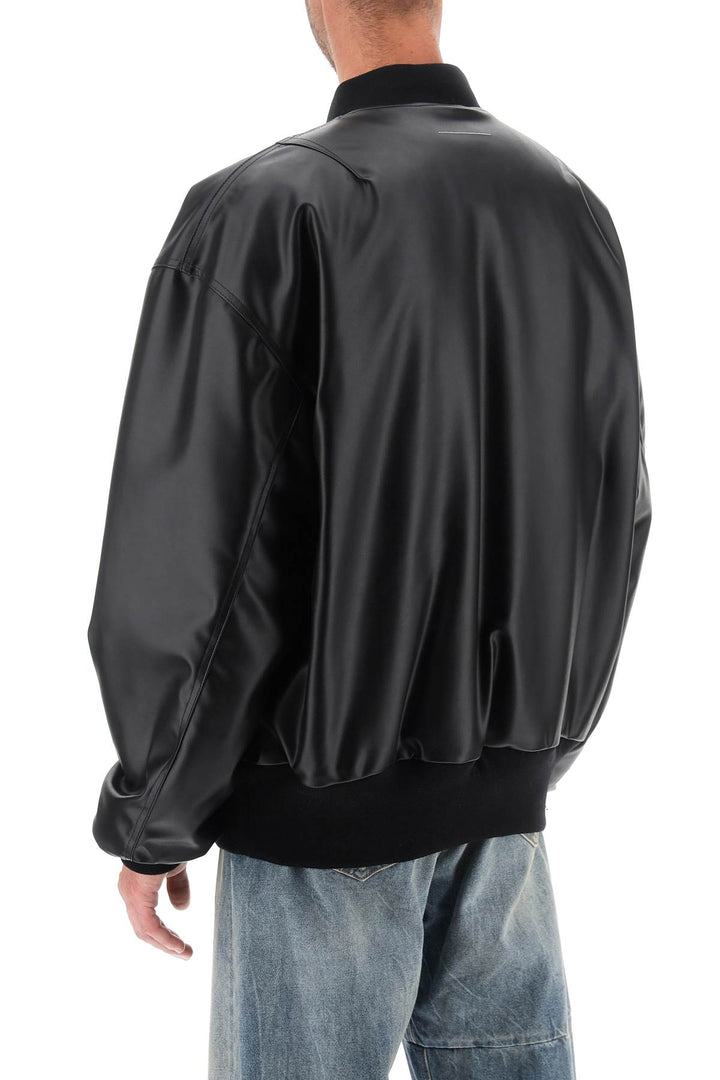 Faux Leather Bomber Jacket - MM6 Maison Margiela - Men