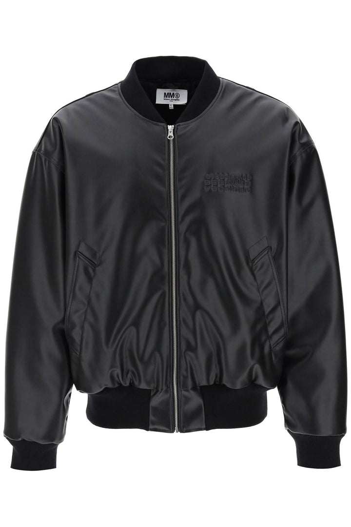 Faux Leather Bomber Jacket - MM6 Maison Margiela - Men