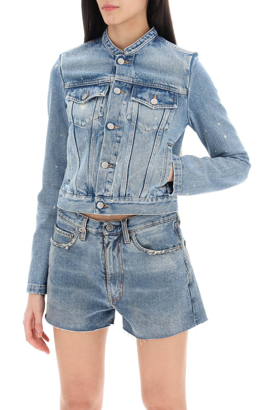 Denim Crewneck Jacket - MM6 Maison Margiela - Women