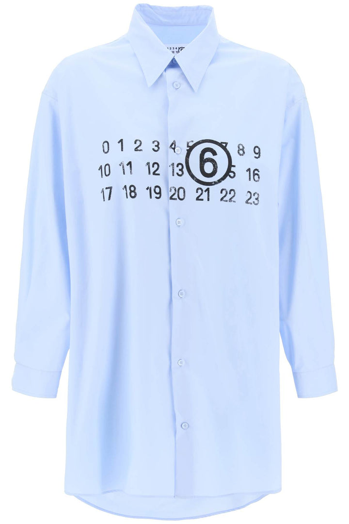 Shirt Dress With Numeric Logo - MM6 Maison Margiela - Women