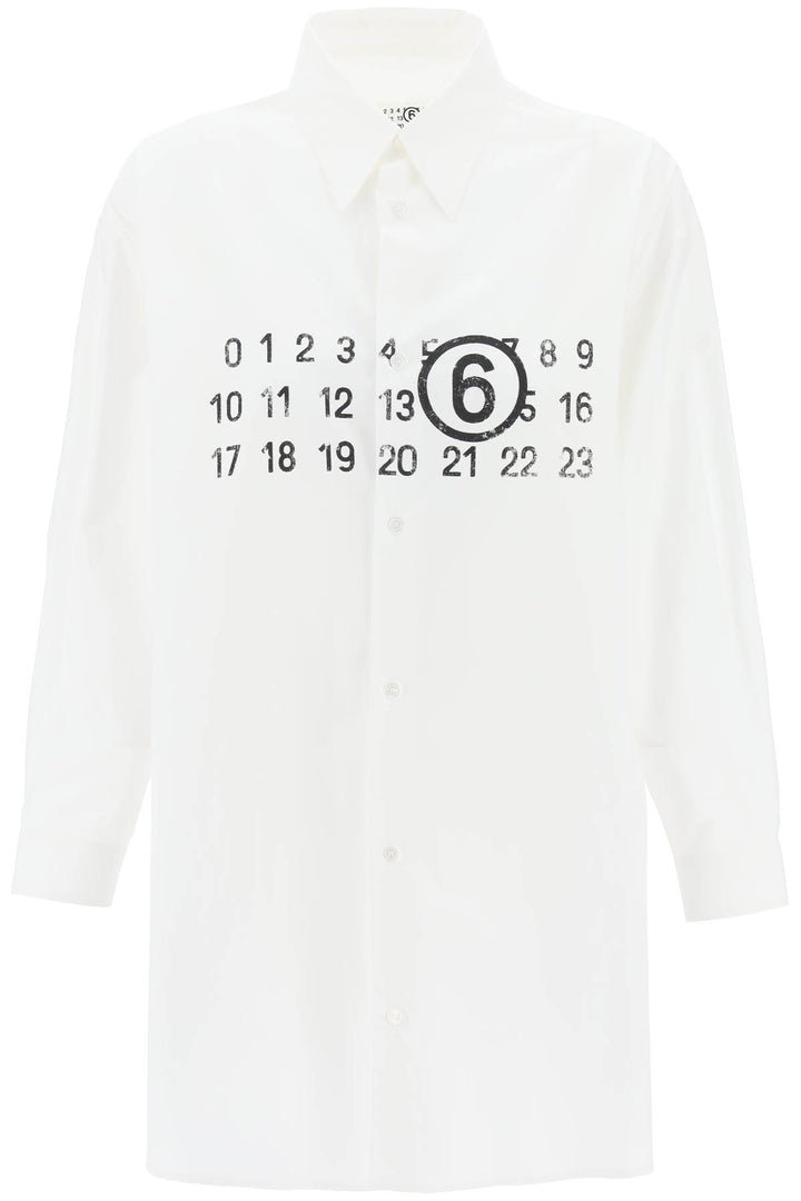 Shirt Dress With Numeric Logo - MM6 Maison Margiela - Women