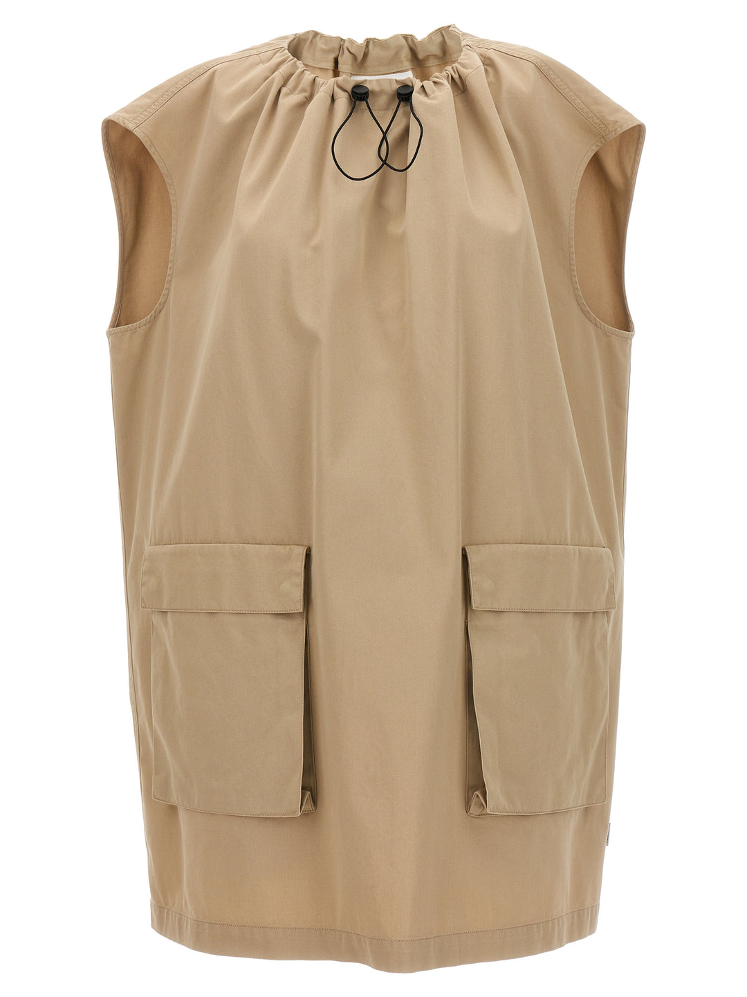 Gabardine Dress Dresses Beige