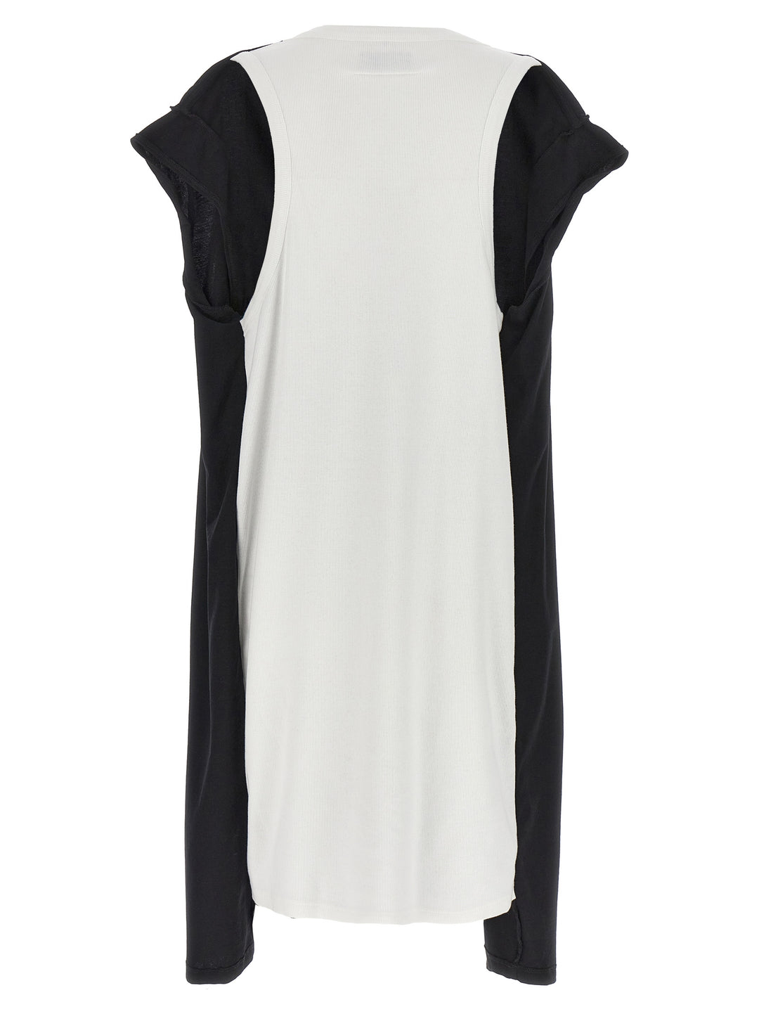 Contrast Retro T-Shirt Dress Dresses White/Black