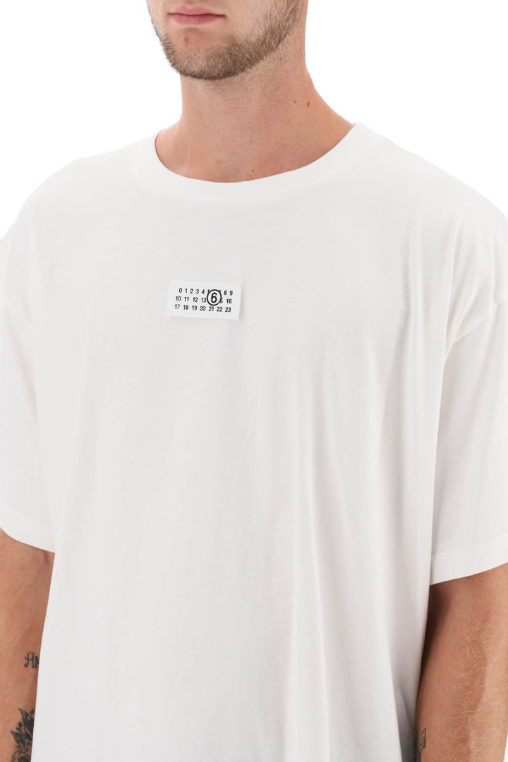 T Shirt With Numeric Logo Label - MM6 Maison Margiela - Men