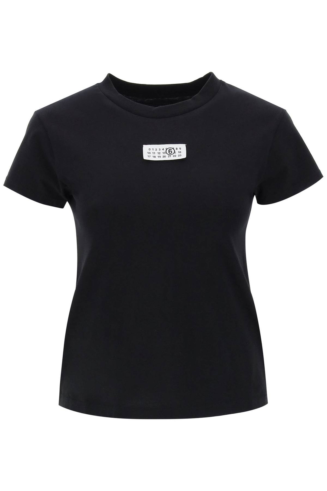 T Shirt With Numeric Logo Label - MM6 Maison Margiela - Women