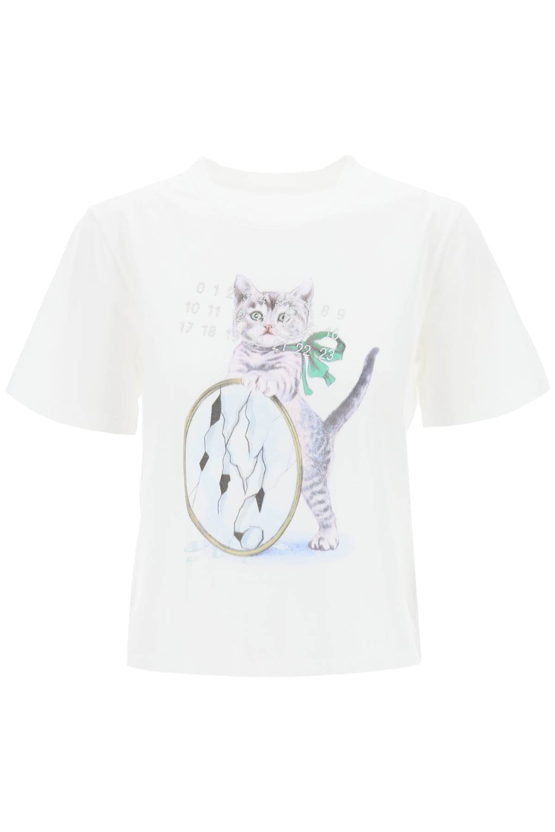 T Shirt Con Stampa Gatto - MM6 Maison Margiela - Women