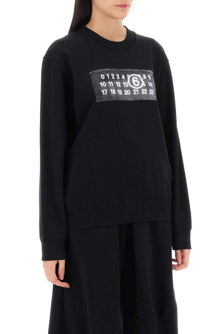 Sweatshirt With Numeric Logo Print - MM6 Maison Margiela - Women