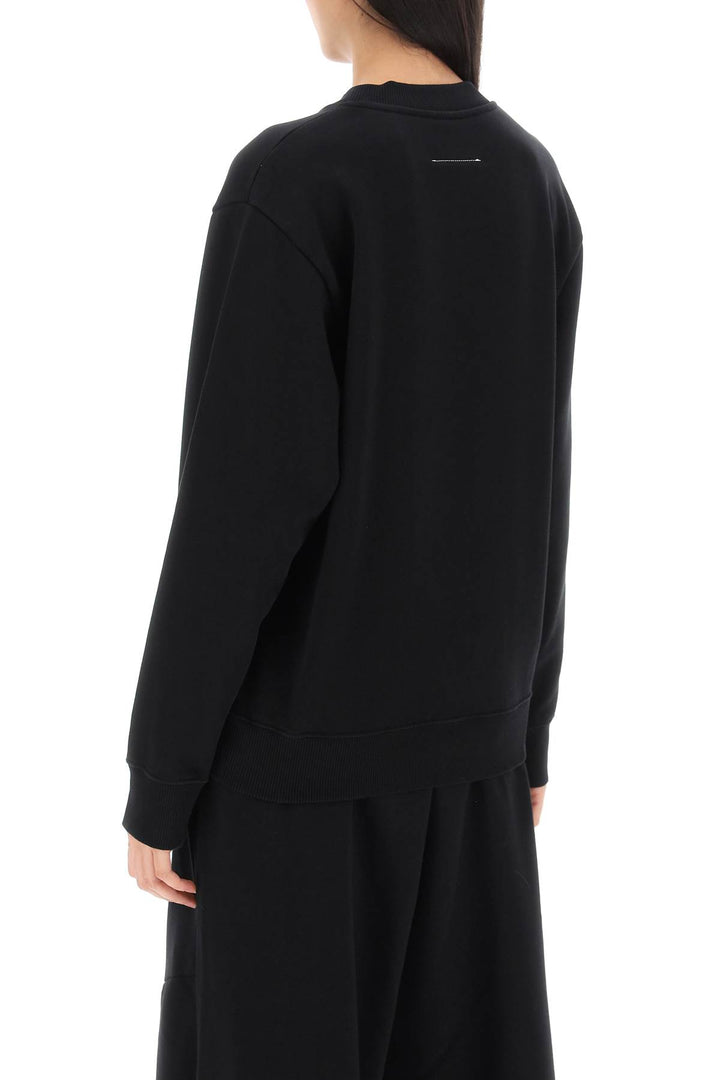 Sweatshirt With Numeric Logo Print - MM6 Maison Margiela - Women